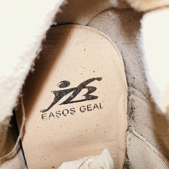 Unique JB Easos Geal Beautiful Floral Pull on Knee High Heeled Boots ~ Size 5.5 - Picture 9 of 10